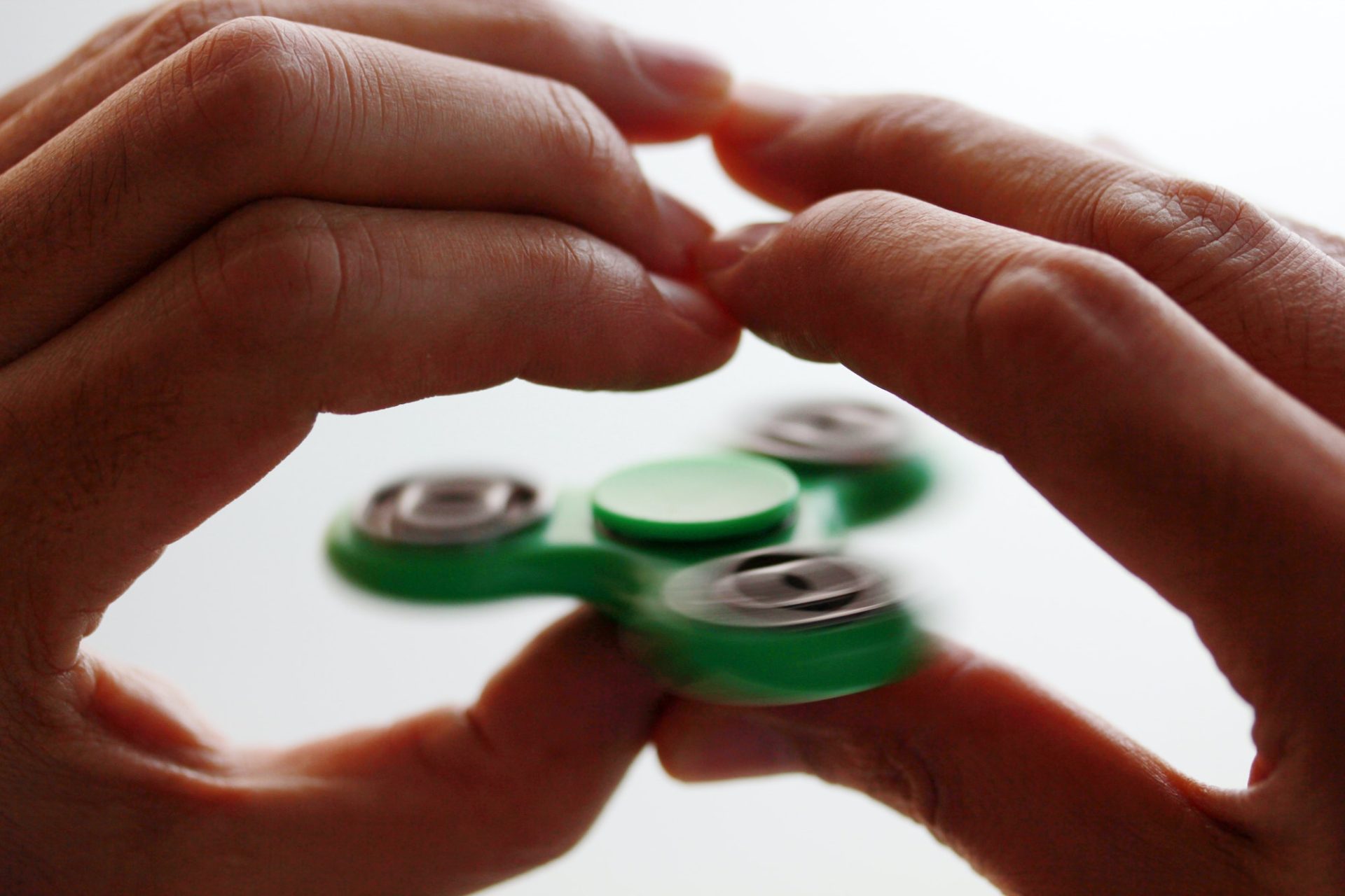 Fidget spin used by hyperactive people to calm down